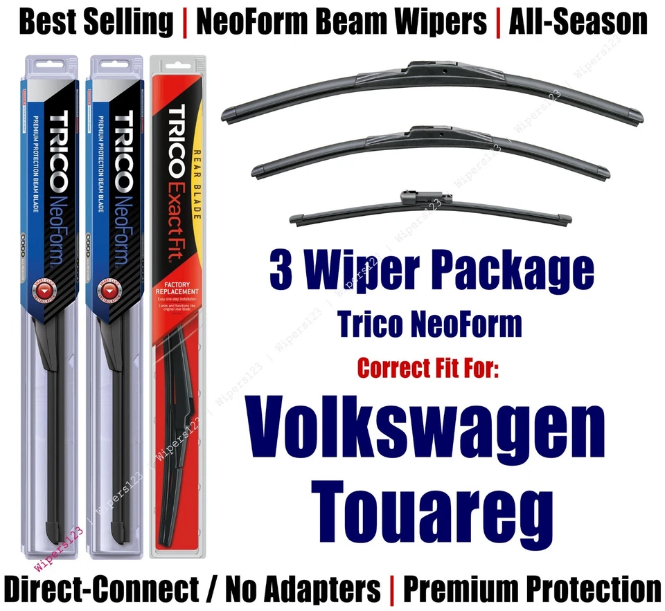 3pk Premium NeoForm Wipers fits 2009-2010 Volkswagen VW Touareg 162612x2/13G - Изображение 1 из 1