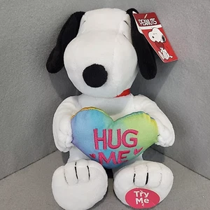 Dan Dee Peanuts Snoopy Musical Plush Hug Me Heart Stuffed Animal Linus Lucy Tags - Picture 1 of 10