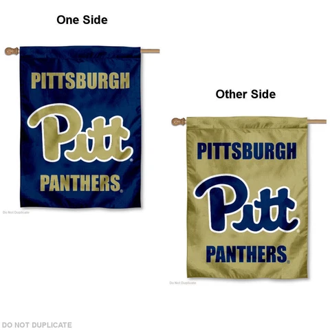 Pittsburgh Panthers Double Logo Two Sided House Flag Cover