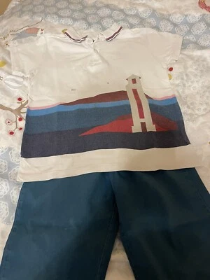 Jacadi мальчиков маяк сцены спереди и сзади печати поло 8T - Изображение 1 из 4