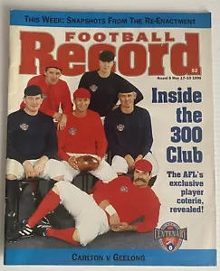 AFL 1996 Football Record Round 8 May 17-19 Carlton V Geelong Football/Footy - Picture 1 of 5