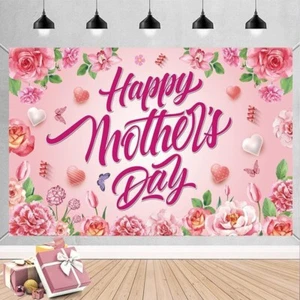 Happy Mothers Day Banner Large Mother Day Party Backdrop Mothers Day Party Decor - Picture 1 of 6