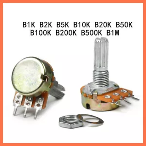Linear Taper Rotary Potentiometer Panel pot B1K 2K 5K 10K 20K 50K 100K 250K 1M - Picture 1 of 13