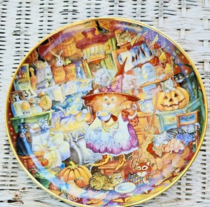 Halloween Scaredy Cats Franklin Mint Coleccionista Plato Bill Bell - Imagen 1 de 2