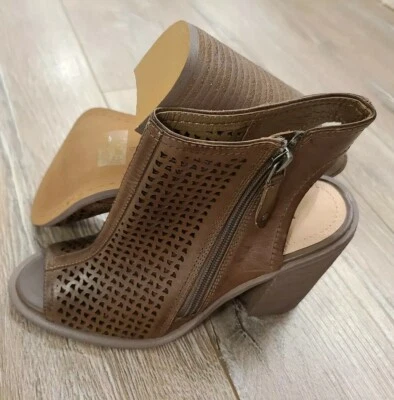 Kelsi Dagger Womens Block Heels Sandals Shoes Tan Leather US 6 - Image 1 of 4