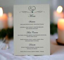 10 ślubnych kart menu ślubne ślub śniadanie przyjęcie posiłek spersonalizowany vintage