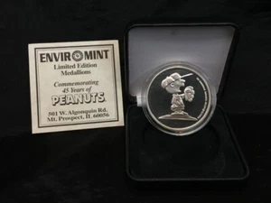 1995 Peanuts CHARLIE BROWN 45 years commemorative 1 oz Silver (.999) Coin - Picture 1 of 6