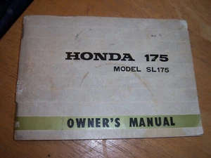 Honda SL 175 owner's manual. - Picture 1 of 2