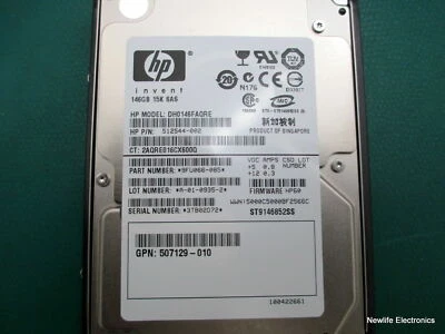 HP DH0146FAQRE 146GB 15,000 RPM 6 Gbps 2.5 in. SAS HDD 512544-002 ST9146852SS - Image 1 of 4