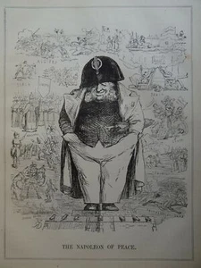c1847 THE NAPOLEON OF PEACE Original Victorian Punch Cartoon - Picture 1 of 2