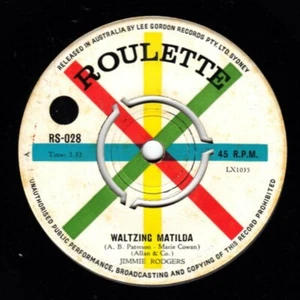 Waltzing Matilda - Jimmie Rodgers (1959 Australia) - Picture 1 of 1