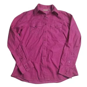 Camisa a Presión 3477 Rockies Para Mujer Manga Larga Perla Talla Occidental Mediana Rosa - Imagen 1 de 7