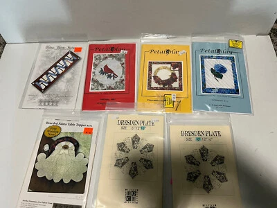 vintage lot of patterns petal play dresden plate topsy turvy snowmen santa - Image 1 of 4