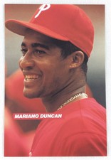 1995 Philadelphia Phillies Team Issue Photo Card-Mariano Duncan