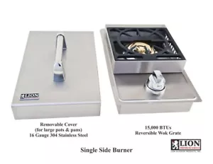Lion Premium Grills Single drop-in BBQ island Side Burner 15,000 BTU NG (L5631) - Picture 1 of 3