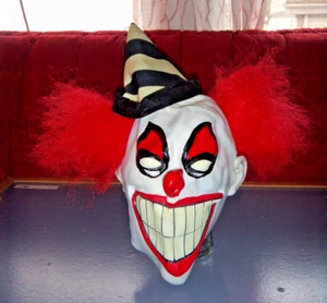Amscan Carnival Nightmare Evil Clown Halloween Costume Full Mask #254 - Picture 1 of 7