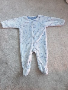 baby boy fleece sleepsuit
