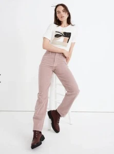 Neu Madewell The Petite Perfect Vintage Straight Jeans: Cord Edition Pink 23 - Bild 1 von 7
