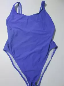 NWT Factorie Womens Size L One Piece Swimsuit Blue Wireless Unlined Wide Straps - Picture 1 of 5