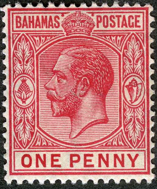 Bahamas 1921 King George 1p MNH (SC# 72) - Image 1 of 1