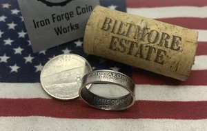 Anillo de monedas de cuartos artesanales de Carolina del Norte Carolina del Norte tallas 3-14 2001 BILTMORE - Imagen 1 de 3