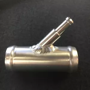 38mm x 100mm x 16mm 45° Aluminium T Piece Pipe Connector 3 Way Joiner 5/8” Barb - Picture 1 of 6