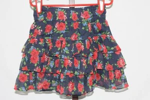 Abercrombie Girls Blue Multi Color Floral Ruffled Skirt Dress Size S - Picture 1 of 3