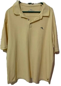 Tommy Bahama Mens 2X Short Sleeve Polo Collared Short Sleeve Yellow Shirt - Picture 1 of 4