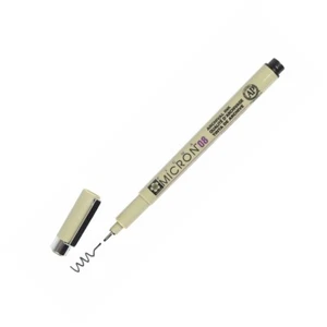 XSDK08-49 Sakura Pigma Micron 08 Marker Pen, 0.5mm Tip, Black, Pack of 10 - Picture 1 of 2