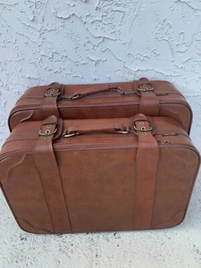 Luggage Vintage Brand Soft Case W/Straps Stackable 2 pc 26 Inch & 27 Inch - Picture 1 of 8