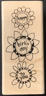 Stampendous Happy Birthday To You Rubber Stamp - Image 1 of 4