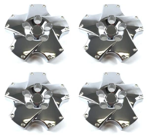 SET of 4 NEW CHROME 18" Twist Wheel Hub Center Caps for 2002-2007 LEXUS SC430 - Picture 1 of 4