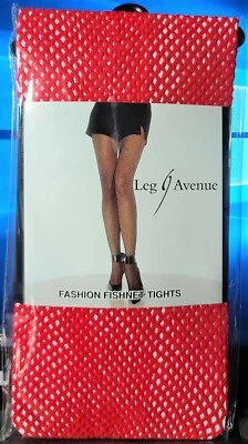 Medias Leg Avenue Style 9001 rojas de moda red OSFM 100-175 lb. Foto 1 de 2