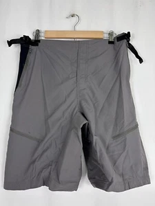 Zoic Mens XL Cycling Cargo Shorts Gray Black Belted Elastic 36x10 - Picture 1 of 15