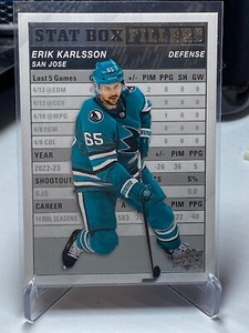 SB-4 Erik Karlsson - Sharks - 2023-24 Upper Deck Series 1 - Stat Box Fillers