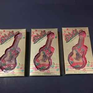 Menge 3 Vintage (1997) Elvis Sammlerstücke Gitarrenornamente - Bild 1 von 7