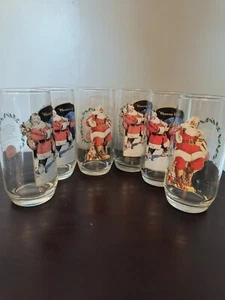 vintage coca cola christmas glasses - Picture 1 of 4