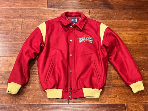 Vintage GIII Sports NBA Cleveland Cavaliers Burgundy Wool Blend Varsity Jacket S Cover