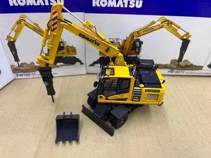 UH Komatsu PW180-11 Wheeled Excavator 1/50 Scale Diecast Model Toy UH8163 - Picture 1 of 7