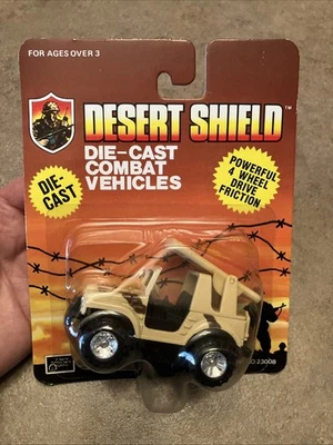 Vintage 1990 Desert Shield Die-Cast Combat Vehicles Jeep, NIP, Free Shipping - Image 1 of 3