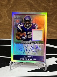 2009 Topps Chrome Percy Harvin Patch Auto Rookie Vikings /25 - Picture 1 of 2