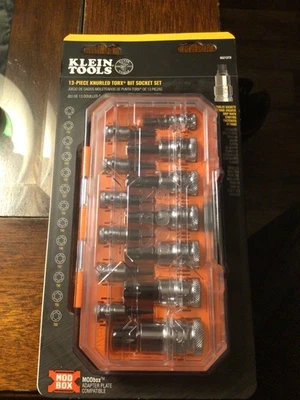 New Klein Tools 13 Piece Knurled Torx Bit Socket Set With Modular Storage System - Image 1 of 2