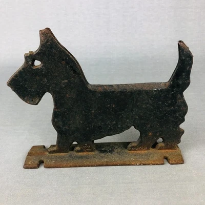 Винтажный чугунный скребковый дверной ограничитель для собачьих ботинок Scottie Virginia Metalcrafters 19-2 - Изображение 1 из 4