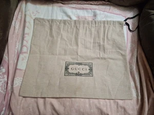 Gucci Staubbeutel Hülle Etui Aufbewahrungstasche Braun 16,5 x 13,5 Zoll 100% Baumwolle - Bild 1 von 6
