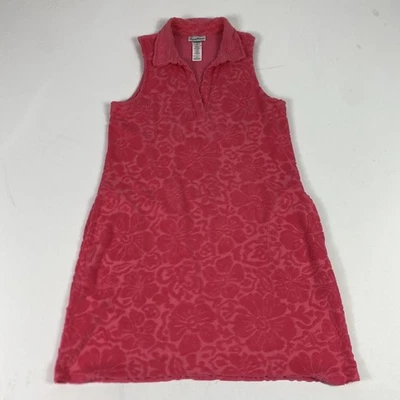 Vestido Tommy Bahama Mujer Mediano Rosa Floral Terry Tela Sin Mangas Cubrir Foto 1 de 4