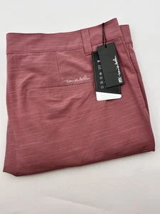 Travis Mathew Shorts Adult 40 Red Pink On A Boat Stretch Performance Mens NEW - Picture 1 of 15