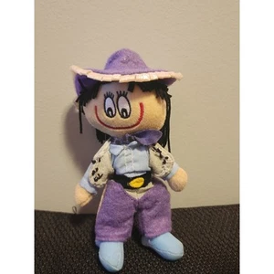 Cowgirl Cow Girl Stuffed Bendy Doll 2002 Black Hair. - Picture 1 of 4