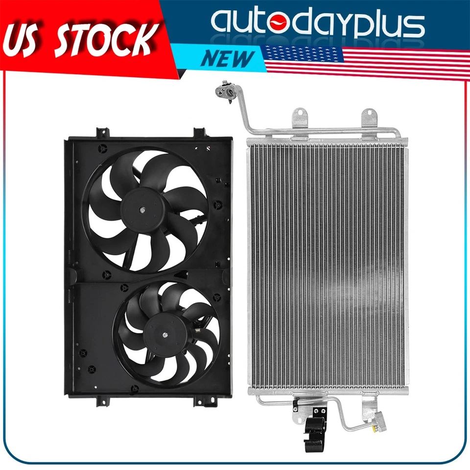 Cooling Fan and AC Condenser Assembly For 2000 2001 2002-2006 Audi TT Quattro - Image 1 of 4