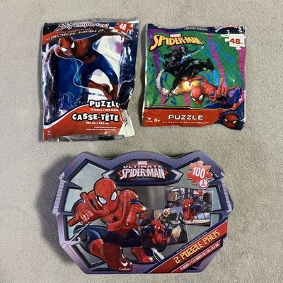 Paquete de rompecabezas Spiderman Marvel 48 piezas 100 piezas juguetes para niños superhéroe cómic Foto 1 de 4