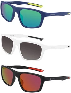Spyder Men's Angled Rectangle Sunglasses w/ Extendable Temples - SP6018 - Picture 1 of 6